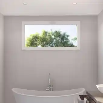 Brico Dépôt Goodhome châssis abattant aluminium 1 vantail blanc h.45 x l.100 cm offre