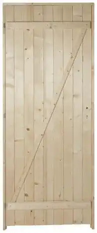 Brico Dépôt Porte de service bois 90 x 200 cm poussant droit offre