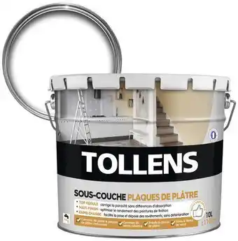Brico Dépôt Tollens sous-couche acrylique plaque de plâtre blanc 10 l offre