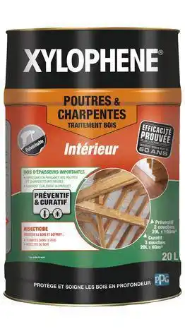 Xylophene traitement bois pour poutre et charpente 20 l