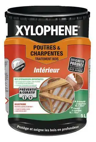 Brico Dépôt Xylophene traitement bois pour poutre et charpente 5 l offre