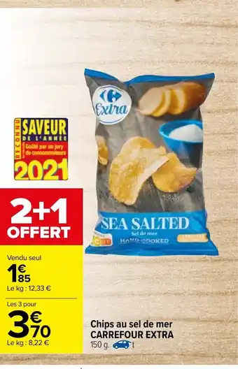 Carrefour Chips au sel de mer Carrefour Extra offre