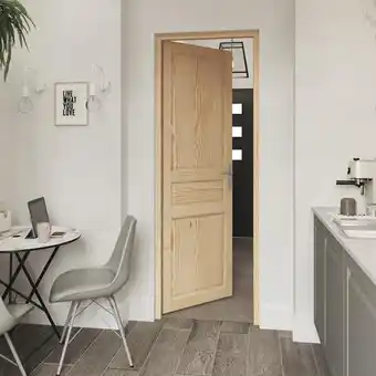 Brico Dépôt Bloc-porte "ordesa" 3 panneaux pin gauche - 73 cm offre