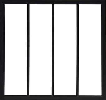 Verriere industrielle 4 panneaux h.105 cm x l.109 cm x epaisseur : 40 mm