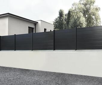Brico Dépôt Demi-panneau de clôture gris p-mex - h. 90 cm x l. 1,80 m offre