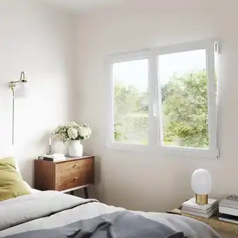 Goodhome fenĂȘtre pvc blanc oscillo-battante 2 vantaux h.175 x l.100 cm