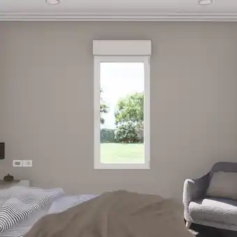 Brico Dépôt Goodhome fenêtre aluminium blanc oscillo-battante 1 vantail gauche + volet roulant h.75 x l.40 cm offre