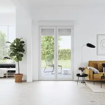 Brico Dépôt Goodhome porte-fenêtre pvc + volet roulant intégré 2 vantaux h. 205 x l. 120 cm offre