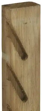 Brico Dépôt Blooma lot de 2 demi-poteaux bois persiennés classe 4 "lemhi" - h. 2,40 m. section : 90 mm x 45 mm offre