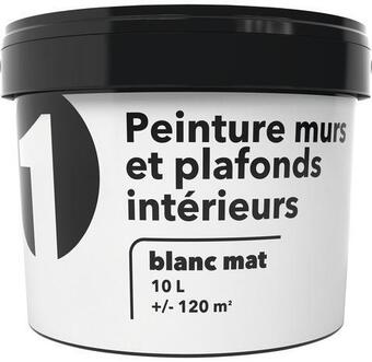Brico Dépôt Peinture blanche murs et plafonds mat 10 l offre