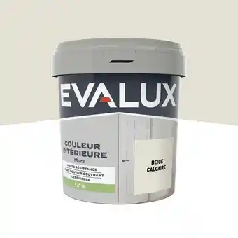 Brico Dépôt Evalux peinture mur intérieur satin 0,75 l beige calcaire offre