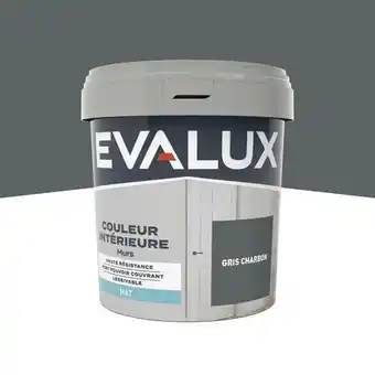 Brico Dépôt Evalux peinture mur intérieur mat 0,75 l gris charbon offre