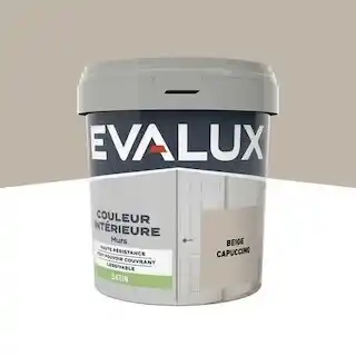 Evalux peinture mur intérieur satin 0,75 l beige cappuccino