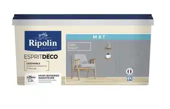 Brico Dépôt Ripolin peinture mur intérieur mat 2,5 l gris galet offre