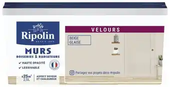Brico Dépôt Ripolin peinture intérieur velours 2,5 l beige glaise offre