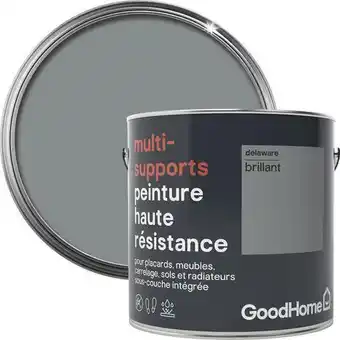 Brico Dépôt Goodhome peinture haute résistance multi-supports acrylique brillant gris delaware 2 l offre