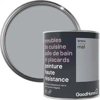 Brico Dépôt Goodhome peinture de rénovation meubles cuisine, salle de bains et placards acrylique mat gris bronx 0,75 l offre