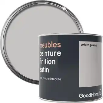 Brico Dépôt Goodhome peinture de rénovation meubles acrylique satin blanc white plains 0,5 l offre