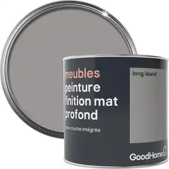 Brico Dépôt Goodhome peinture de rénovation meubles acrylique mat profond gris long island 0,5 l offre