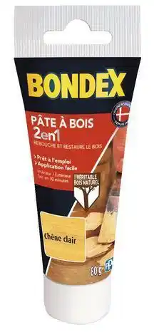 Brico Dépôt Bondex pâte à bois ton chêne clair 80 g offre