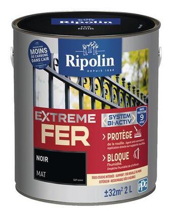 Brico Dépôt Ripolin peinture métal extérieur mat 2 l noir offre