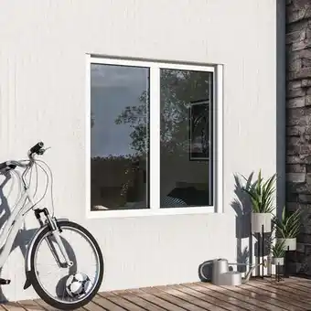 Brico Dépôt Goodhome fenêtre aluminium blanc oscillo-battante 2 vantaux + volet roulant h.115 x l.120 cm offre
