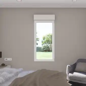 Brico Dépôt Goodhome fenêtre aluminium blanc oscillo-battante 1 vantail droit + volet roulant h.75 x l.40 cm offre