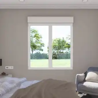 Brico Dépôt Goodhome fenêtre aluminium blanc oscillo-battante 2 vantaux + volet roulant h.75 x l.100 cm offre