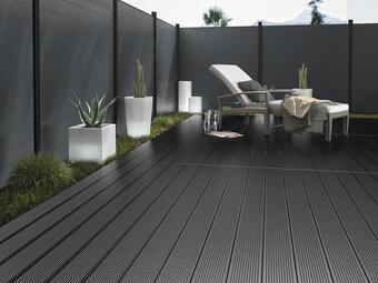 Brico Dépôt Goodhome lame de terrasse composite "neva" gris offre