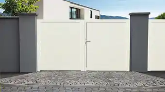 Brico Dépôt Portail pvc "bora" - l. 3,0 m x h. 1,60 m offre