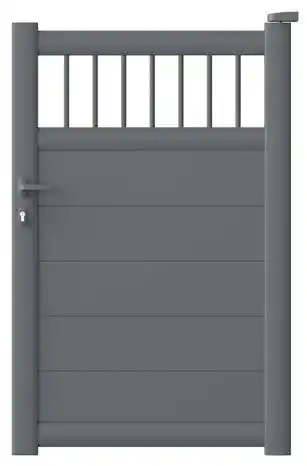 Brico Dépôt Portillon aluminium "sillano" gris - 1 m offre