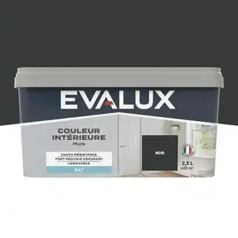 Brico Dépôt Evalux peinture mur intérieur mat 2,5 l noir offre