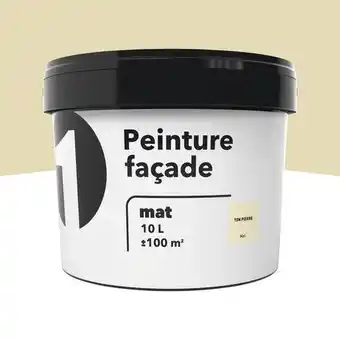 Peinture extérieur façade 10 l ton pierre mat