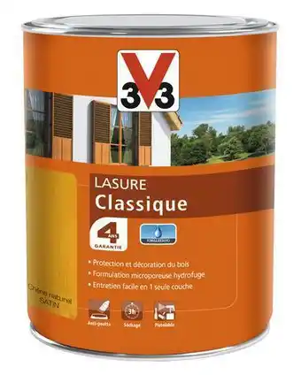 Brico Dépôt V33 lasure classique chêne naturel 1 l offre