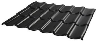 Brico Dépôt Tôle imitation tuile gris graphite en acier galvanisé l. 3 x l. 1,10 m offre