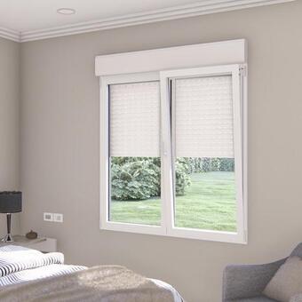 Brico Dépôt Goodhome fenêtre aluminium blanc oscillo-battante 2 vantaux + volet roulant h.105 x l.100 cm offre
