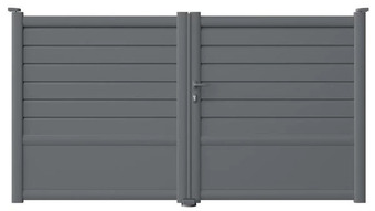 Brico Dépôt Portail battant aluminium "cortes" gris - 3 m offre