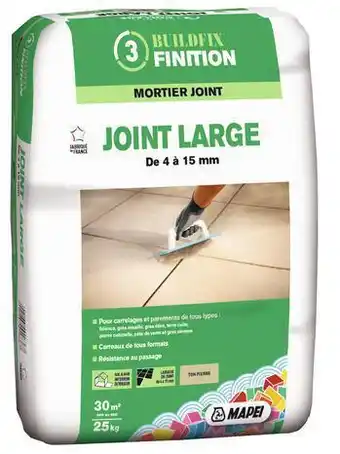 Brico Dépôt Mapei mortier joint large pour sols et murs, intérieurs et extérieurs offre