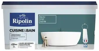 Brico Dépôt Ripolin peinture intérieur satin 2 l bleu pop offre
