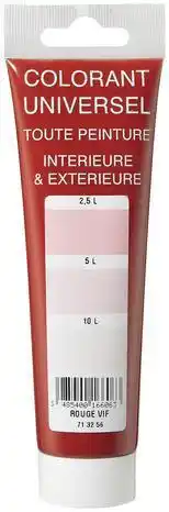 Brico Dépôt L'universel colorant rouge vif tube 100 ml offre