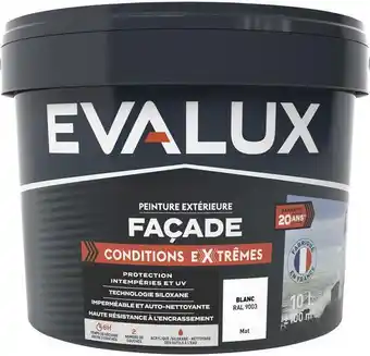 Brico Dépôt Evalux peinture façade extrême 10 l blanc mat offre