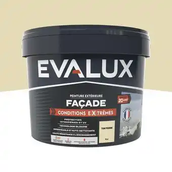 Brico Dépôt Evalux peinture façade extrême 10 l ton pierre mat offre