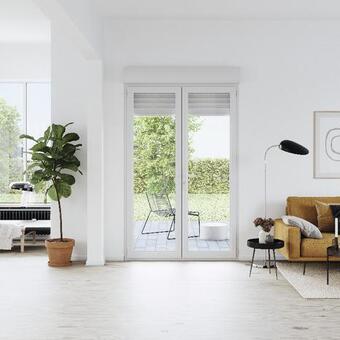Brico Dépôt Goodhome porte-fenêtre pvc + volet roulant intégré 2 vantaux h. 205 x l. 120 cm offre