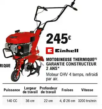 E.Leclerc Brico Motobineuse Thermique Einhell offre
