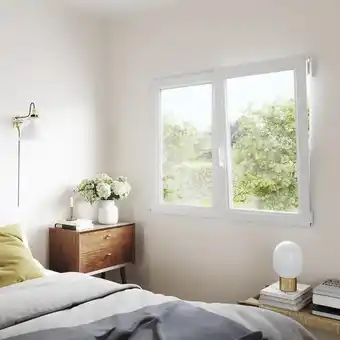 Brico Dépôt Goodhome fenêtre pvc blanc oscillo-battante 2 vantaux h.165 x l.100 cm offre