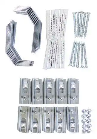 Brico Dépôt Kit de fixation pour porte pose en applique : iso. ép. 140 - 160 cm - coloris alu offre