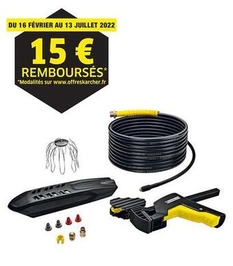 Brico Dépôt Karcher kit de nettoyage pour gouttière et canalisation 20 m. offre