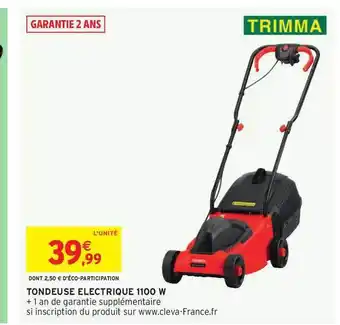 Intermarché Tondeuse électrique 1100w Trimma offre