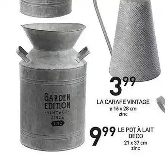 Stokomani Carafe Vintage Garden édition Pot à Lait offre