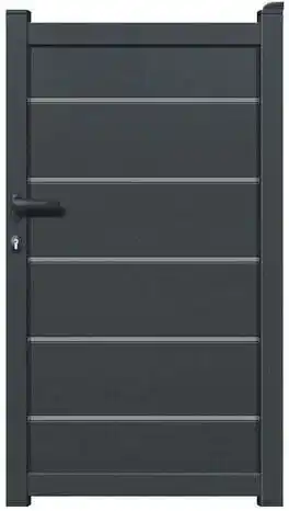 Brico Dépôt Portillon aluminium gris anthracite "aracaju" l. 1 x h. 1,76 m offre